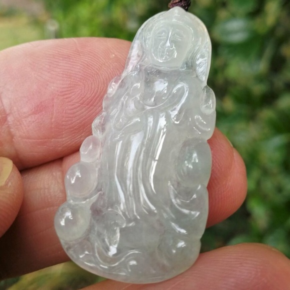 Certificated Natural Grade A Light Green Jadeite Jade Pendant - Picture 8 of 12